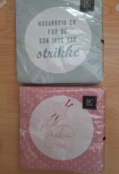 SErvietter-Husarbeid er for de som ikke kan strikke