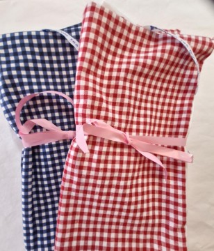 BK Bakeklede Rød og blå små ruter