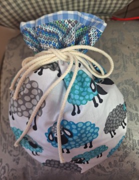 Forundringspose Hvit med sauer