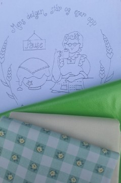 Bakeklede, Sy selv, Mens deigen står og eser opp... Gul blomst
