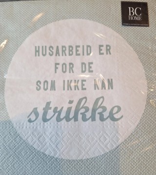 Servietter: Husarbeid er for de som ikke kan strikke