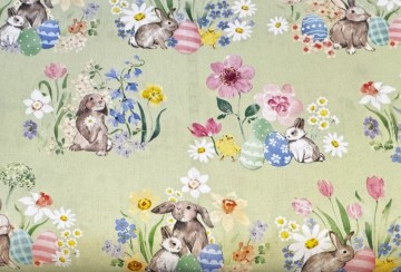 Harepus på en grønn eng