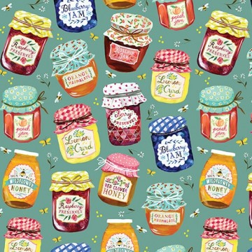 Syltetøyglass-turkis bunn